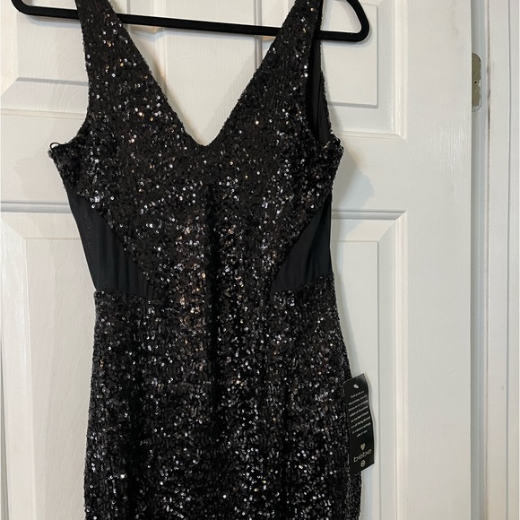 bebe Dresses & Skirts - (A) Black sequin Bebe dress. Perfect holiday party dress!!